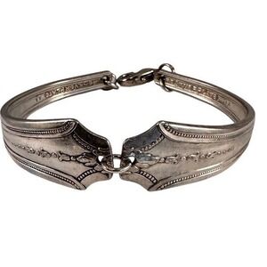 Unbranded Spoon Handle Bracelet Women OS Silver Good Vintage Upcycled Boho